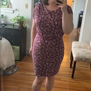 Plum Patterned Loft Dress